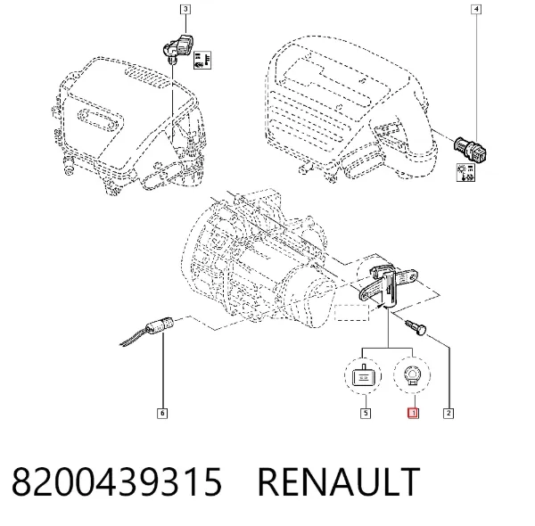Sensor de cigüeñal 8200439315 Renault (RVI)