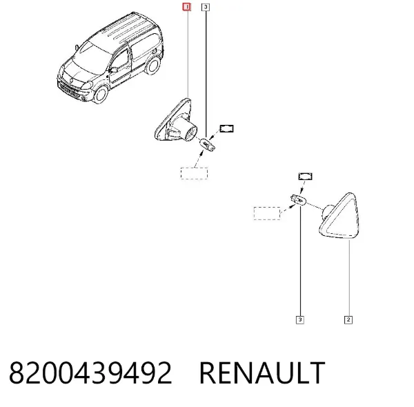 Luz intermitente de guardabarros 8200439492 Renault (RVI)