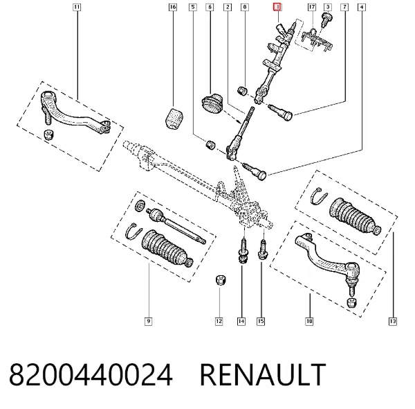 Columna dirección Renault Master II