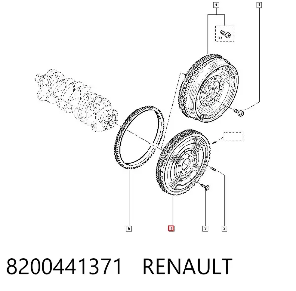 Volante motor 8200441371 Renault (RVI)