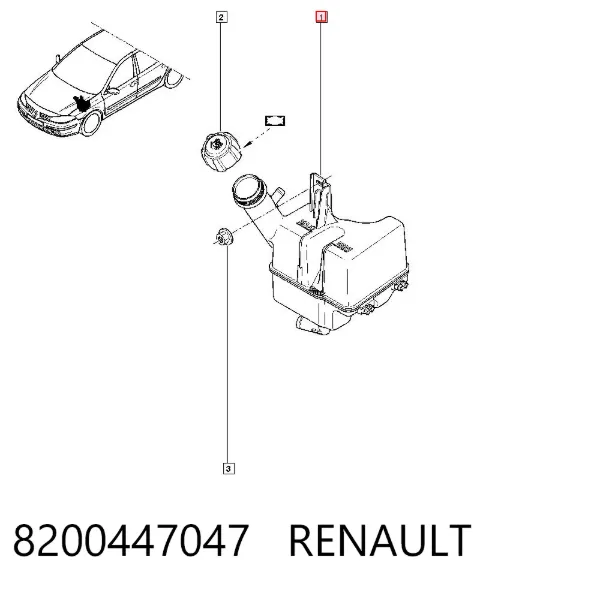 Vaso de expansión 8200447047 Renault (RVI)