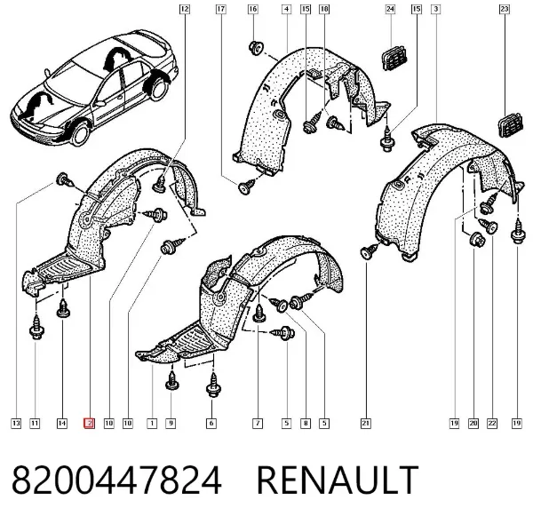 Paso rueda 8200447824 Renault (RVI)