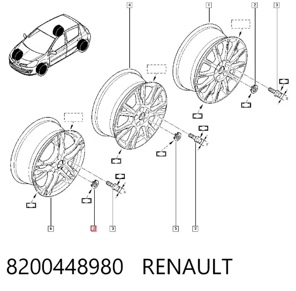 Tapacubos 8200448980 Renault (RVI)