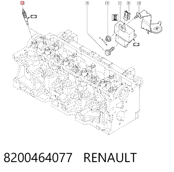 Bujía de precalentamiento 8200464077 Renault (RVI)