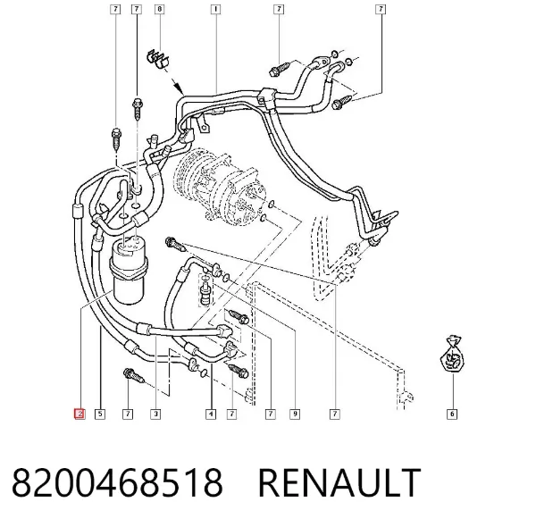Filtro deshidratador 8200468518 Renault (RVI)