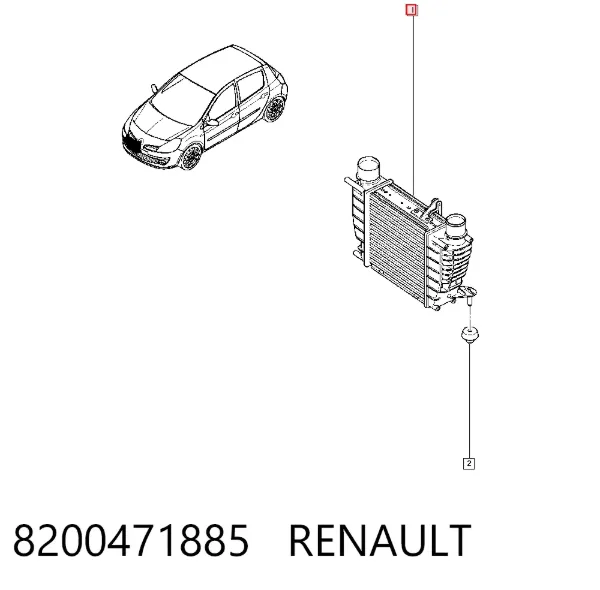 Intercooler 8200471885 Renault (RVI)