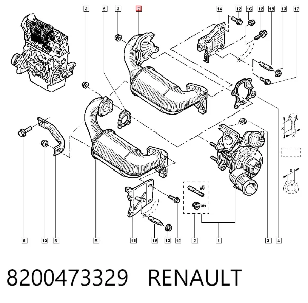 Catalizador 8200473329 Renault (RVI)