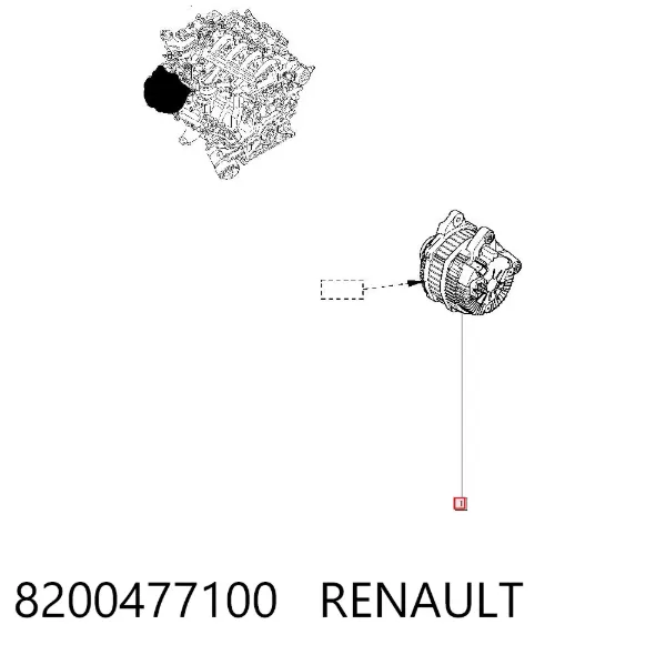Alternador 8200477100 Renault (RVI)