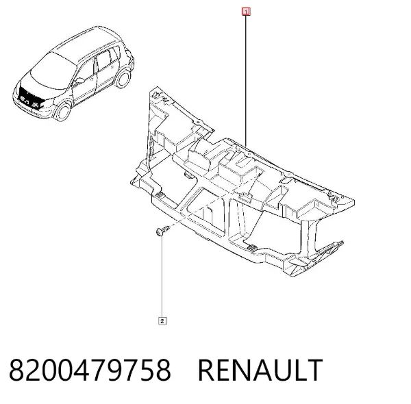 Soporte de radiador 8200479758 Renault (RVI)
