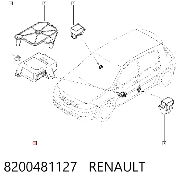 Módulo de control de airbag 8200481127 Renault (RVI)