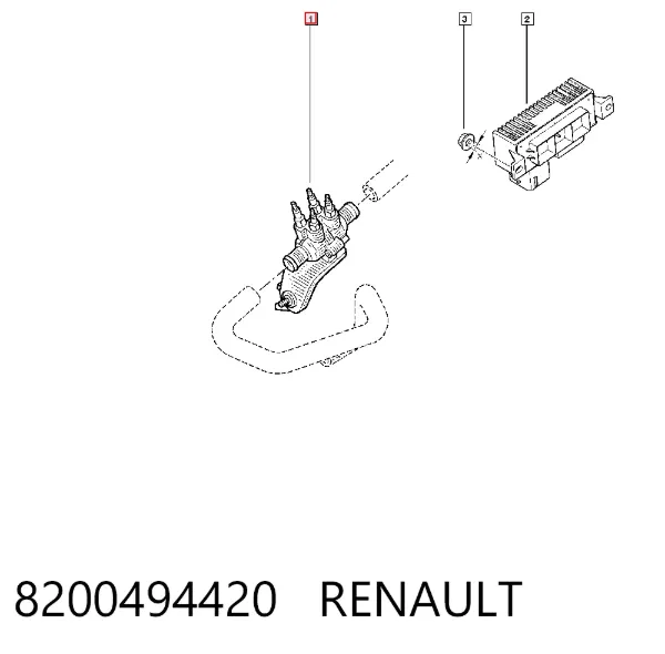Calentador eléctrico de líquido refrigerante 8200494420 Renault (RVI)