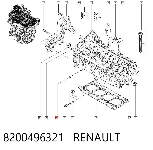 Retenes de válvulas 8200496321 Renault (RVI)
