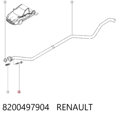 Perno del sistema de escape (silenciador) RENAULT 8200497904