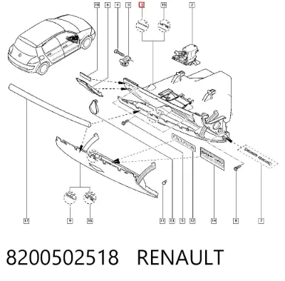 Guantera RENAULT 8200502518