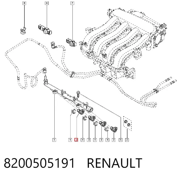 Inyector 8200505191 Renault (RVI)