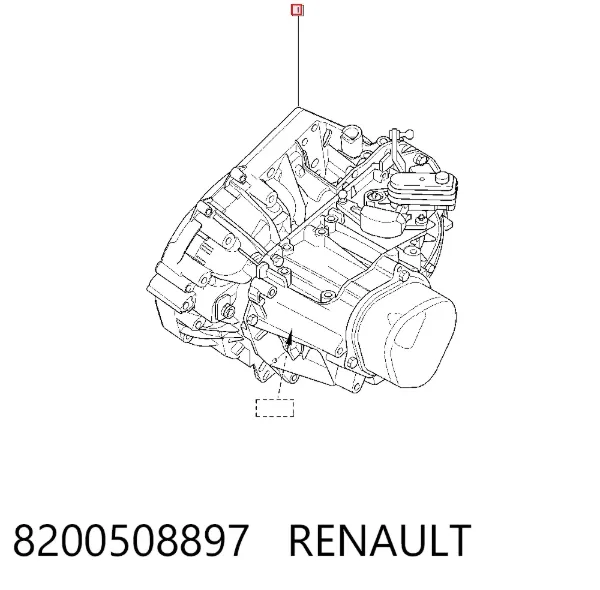 Caja de cambios 8200508897 Renault (RVI)