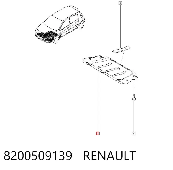 Protección motor / empotramiento 8200509139 Renault (RVI)