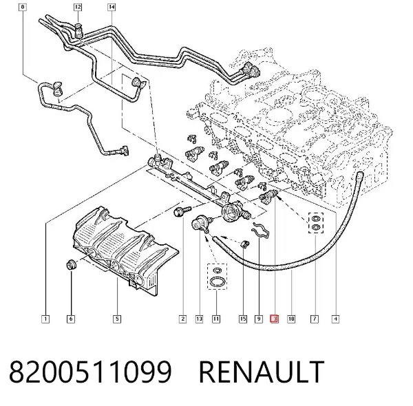 Inyector 8200511099 Renault (RVI)
