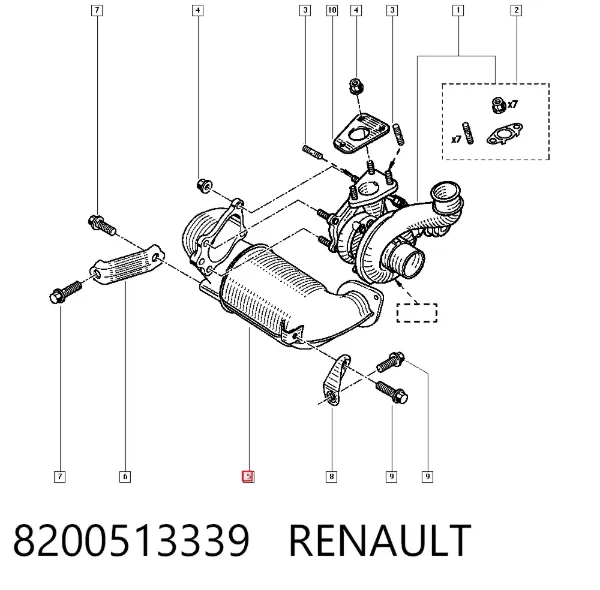 Catalizador 8200513339 Renault (RVI)