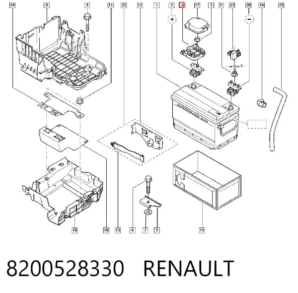 Caja de fusibles 8200528330 Renault (RVI)