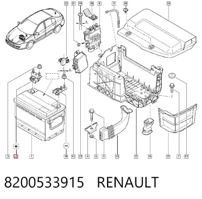 Terminal de batería RENAULT 8200533915