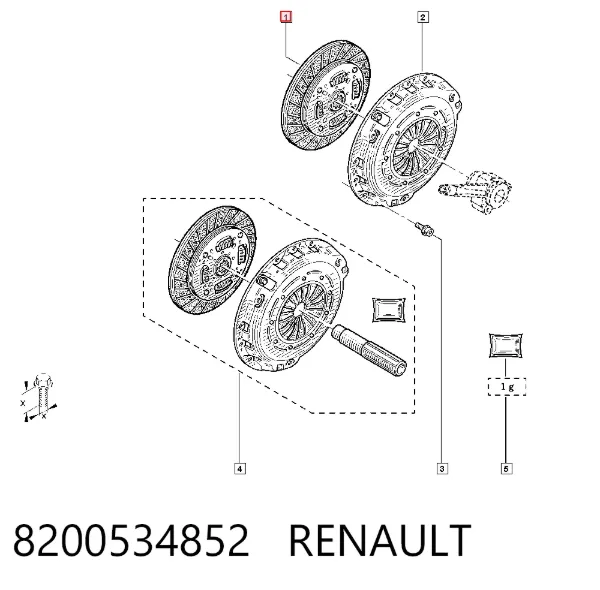 Disco de embrague 8200534852 Renault (RVI)