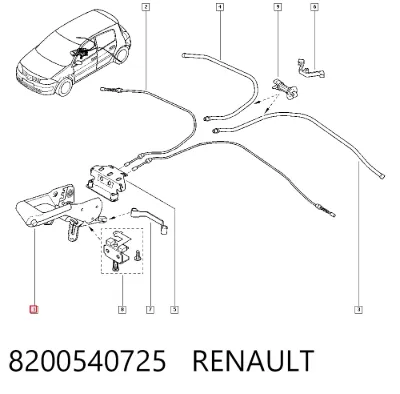 Palanca de freno de mano RENAULT 8200540725