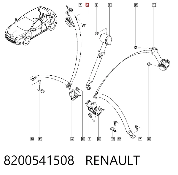 Tapa de la tuerca de fijación del brazo del limpiaparabrisas delantero 8200541508 Renault (RVI)