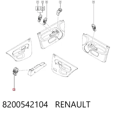 Botón de bloqueo de puertas RENAULT 8200542104