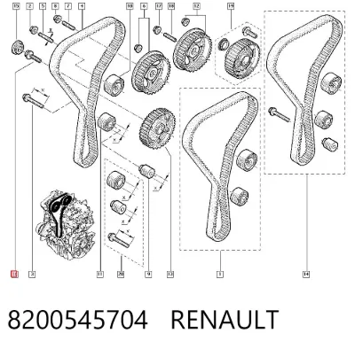 Retén del árbol de levas RENAULT 8200545704