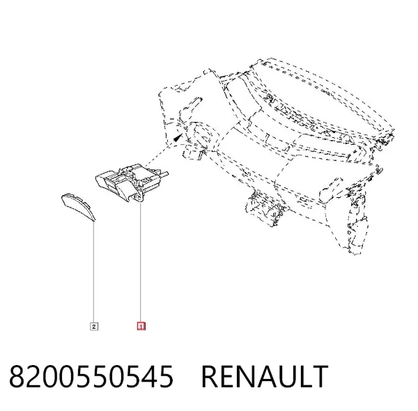 Módulo de espejos retrovisores en la puerta 8200550545 Renault (RVI)