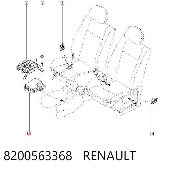 Módulo de control de airbag 8200563368 Renault (RVI)
