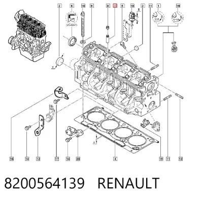 Guía de válvula de admisión RENAULT 8200564139