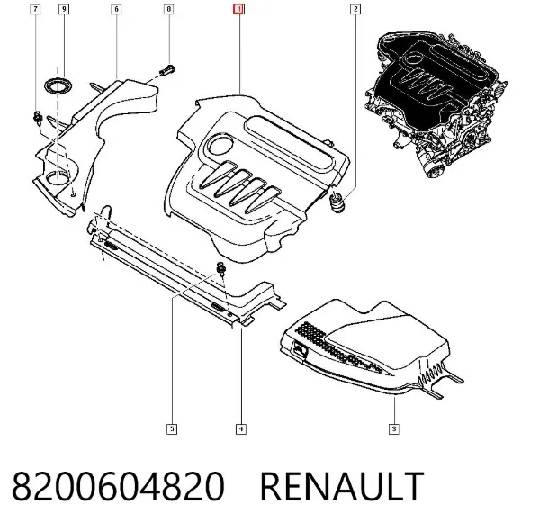Tapa motor Renault Espace IV