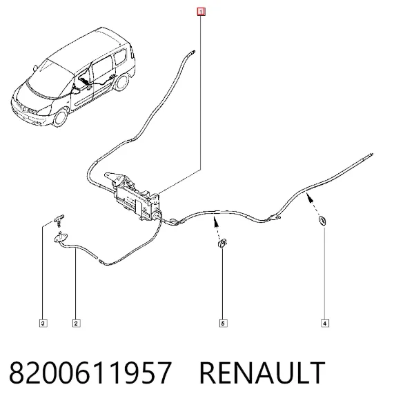 Módulo del freno de estacionamiento electromecánico 8200611957 Renault (RVI)