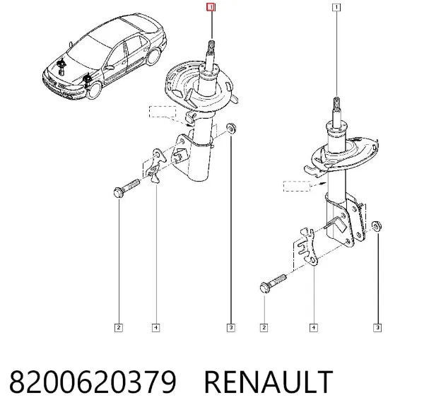 Amortiguador 8200620379 Renault (RVI)