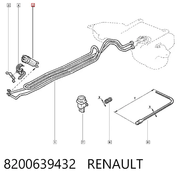 Bomba de combustible de línea 8200639432 Renault (RVI)