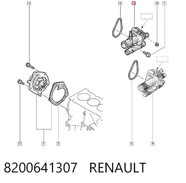 Termostato 8200641307 Renault (RVI)