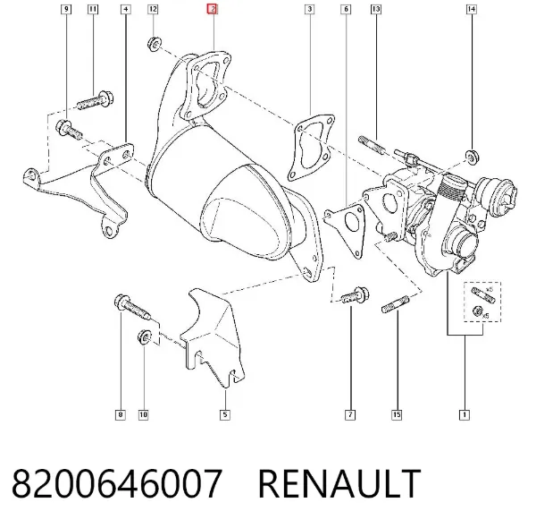 Catalizador 8200646007 Renault (RVI)