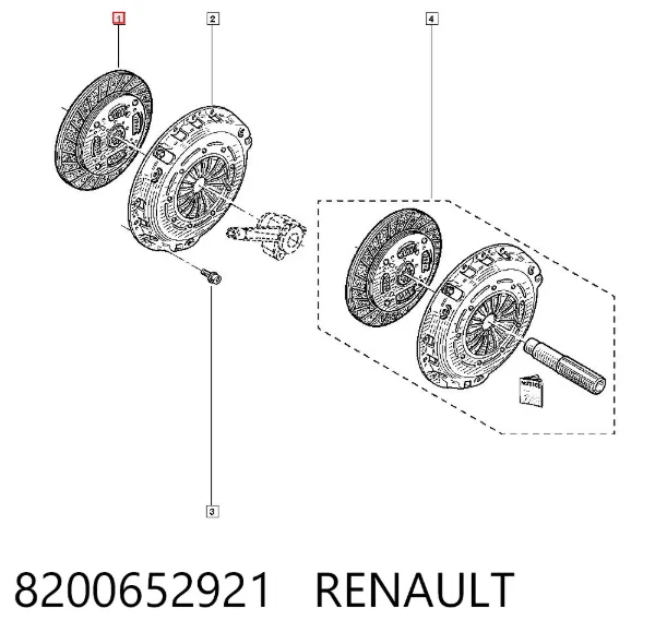Disco de embrague 8200652921 Renault (RVI)