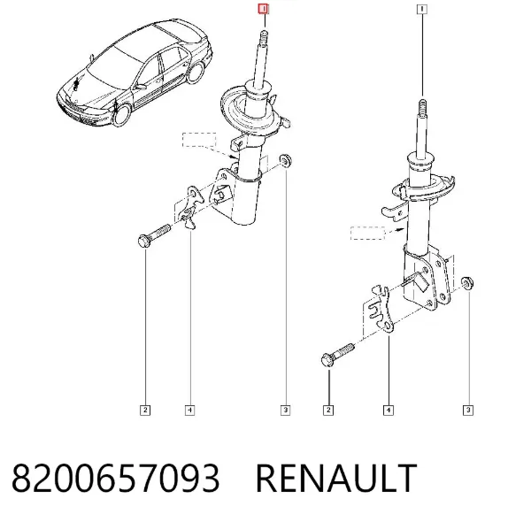 Amortiguador 8200657093 Renault (RVI)