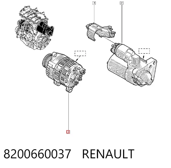 Alternador 8200660037 Renault (RVI)