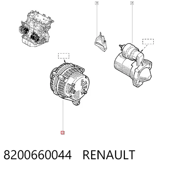 Alternador 8200660044 Renault (RVI)
