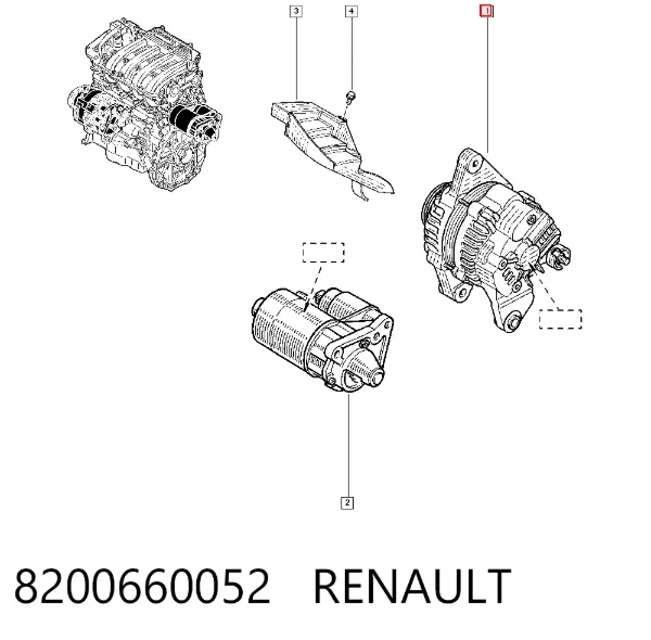 Alternador 8200660052 Renault (RVI)