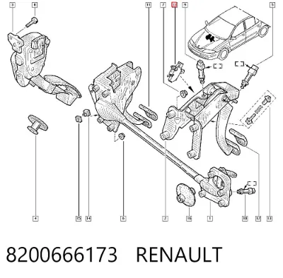 Interruptor de embrague RENAULT 8200666173