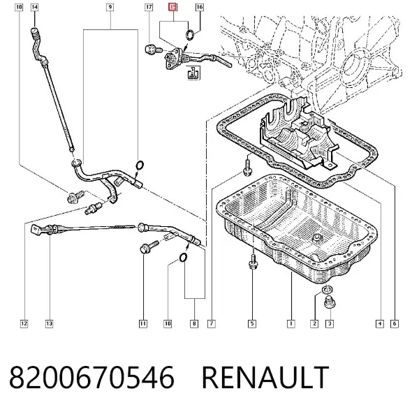 Sensor de nivel de aceite 8200670546 Renault (RVI)