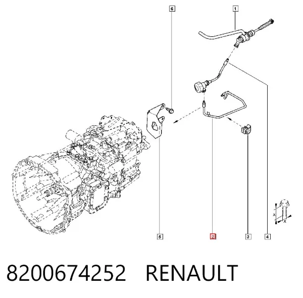 Latiguillo de embrague 8200674252 Renault (RVI)
