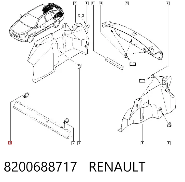 Anilla de amarre de carga 8200688717 Renault (RVI)