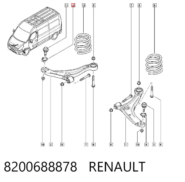 Protector de rótula 8200688878 Renault (RVI)