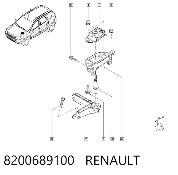 Taco de caja de cambios 8200689100 Renault (RVI)